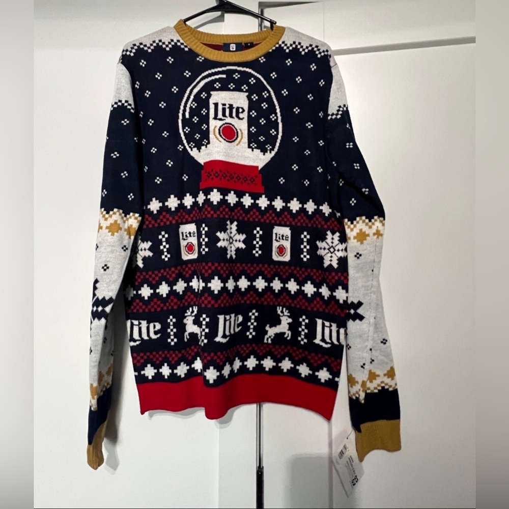 Miller Lite Christmas Sweater